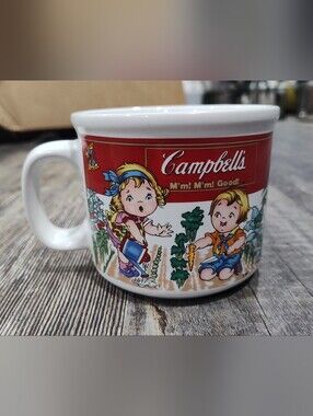 1993 Campbell's Soup Mug Cup - Campbell's Kids In The Garden, M'm! M'm! Good!
